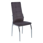 Grey Velvet High Back Dining Chair | Tamzin