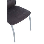Grey Velvet High Back Dining Chair | Tamzin