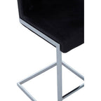 Black Velvet Bar Chair with Low Back | Tamzin