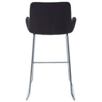 Black Velvet Bar Chair with Low Arms | Tamzin