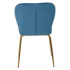 Blue Velvet Curved Back Dining Chair | Tamzin