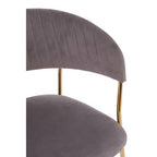 Mink Velvet Channel Tufted Dining Chair | Tamzin