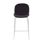 Black Velvet Chrome Finish Bar Chair | Tamzin
