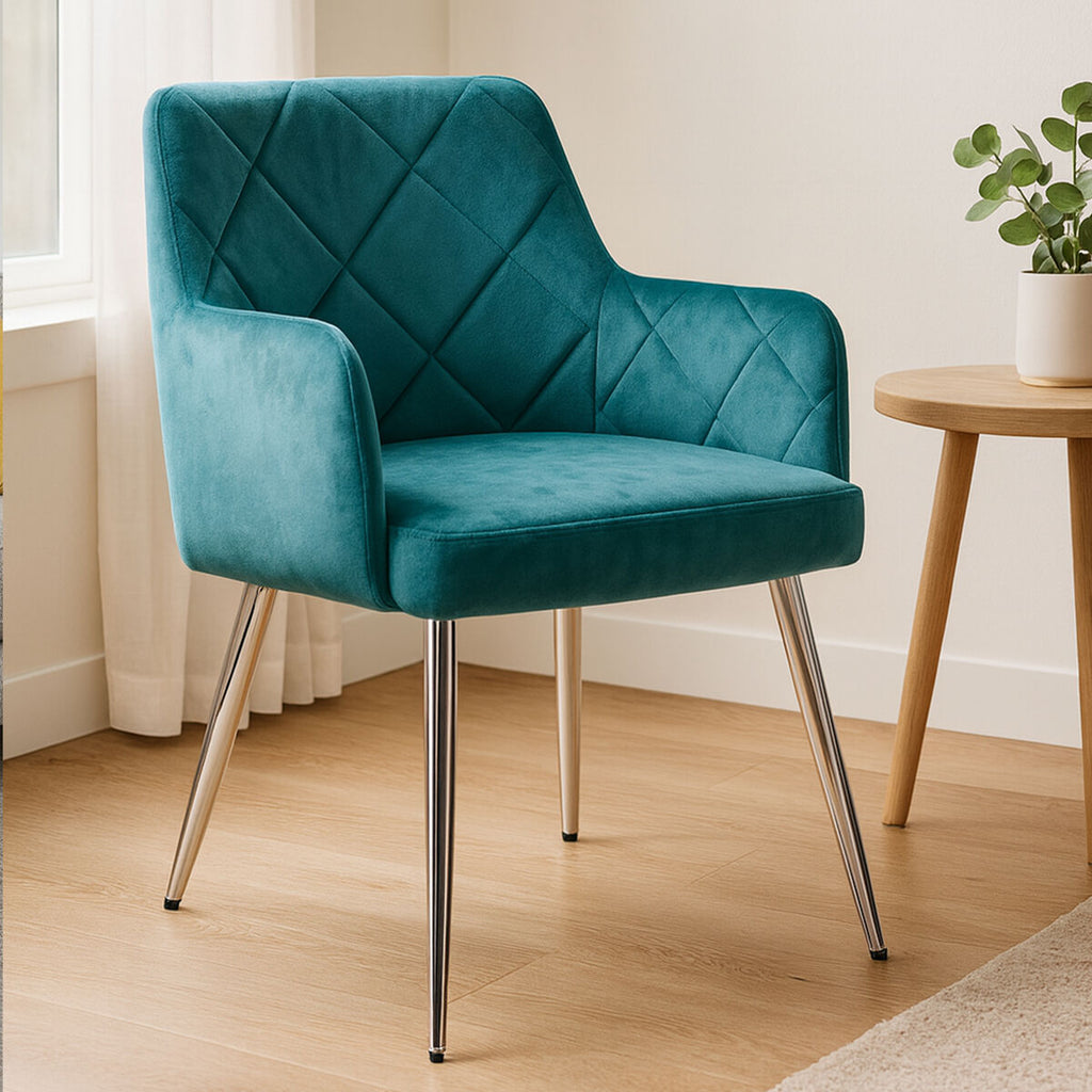 Light Blue Splayed Dining Chair | Tamzin
