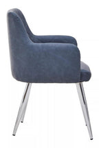 Dark Grey and Chrome Dining Chair | Tamzin
