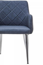 Dark Grey and Chrome Dining Chair | Tamzin