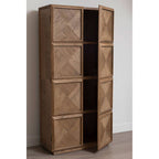 Natural Oak Wood Tall Cabinet | Salvar
