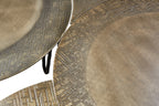 Set of 4 Black and Gold Top Coffee Tables with Iron Hairpin Legs | Rany