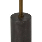 Black Marble Top Side Table with Antique Brass Iron Pole | Rany