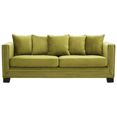 3 Seater Moss Velvet Sofa, Sofia