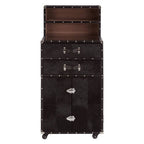 Hair on Leather Drinks Cabinet | Kensington Townhouse