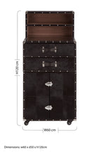 Hair on Leather Drinks Cabinet | Kensington Townhouse