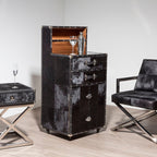 Hair on Leather Drinks Cabinet | Kensington Townhouse