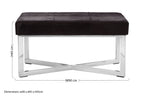 Black Hair on Leather Leather Bench | Kensington Townhouse