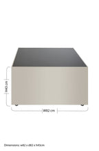 Black Tempered Glass Top Coffee Table with Silver Square Chrome Finish Frame | Carlox