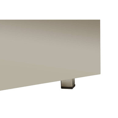 Black Tempered Glass Top Coffee Table with Silver Square Chrome Finish Frame | Carlox