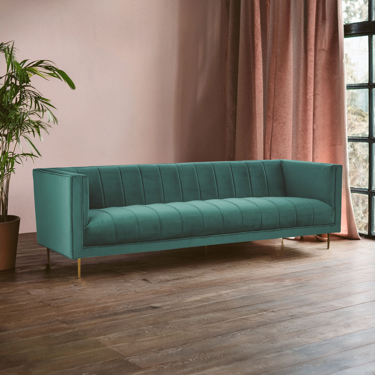 3 Seater Green Sofa | Otylia