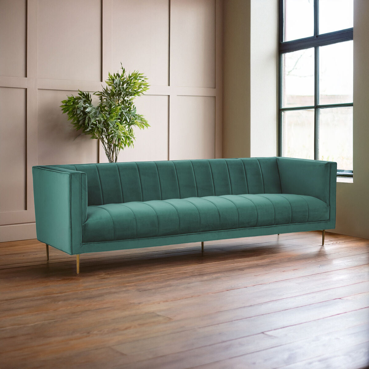 3 Seater Green Sofa | Otylia