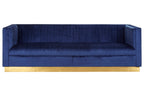 3 Seater Deep Blue Sofa, Opal