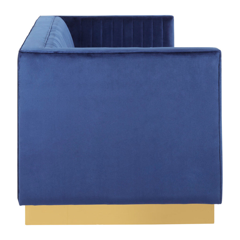 3 Seater Deep Blue Sofa, Opal