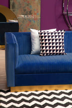 3 Seater Deep Blue Sofa, Opal