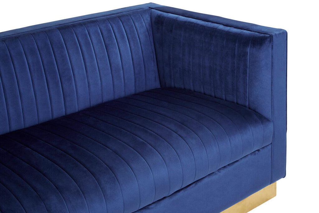 3 Seater Deep Blue Sofa, Opal