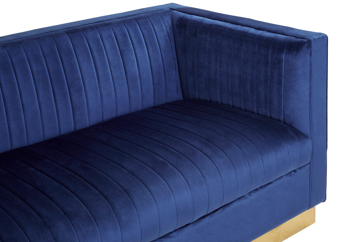 3 Seater Deep Blue Sofa, Opal