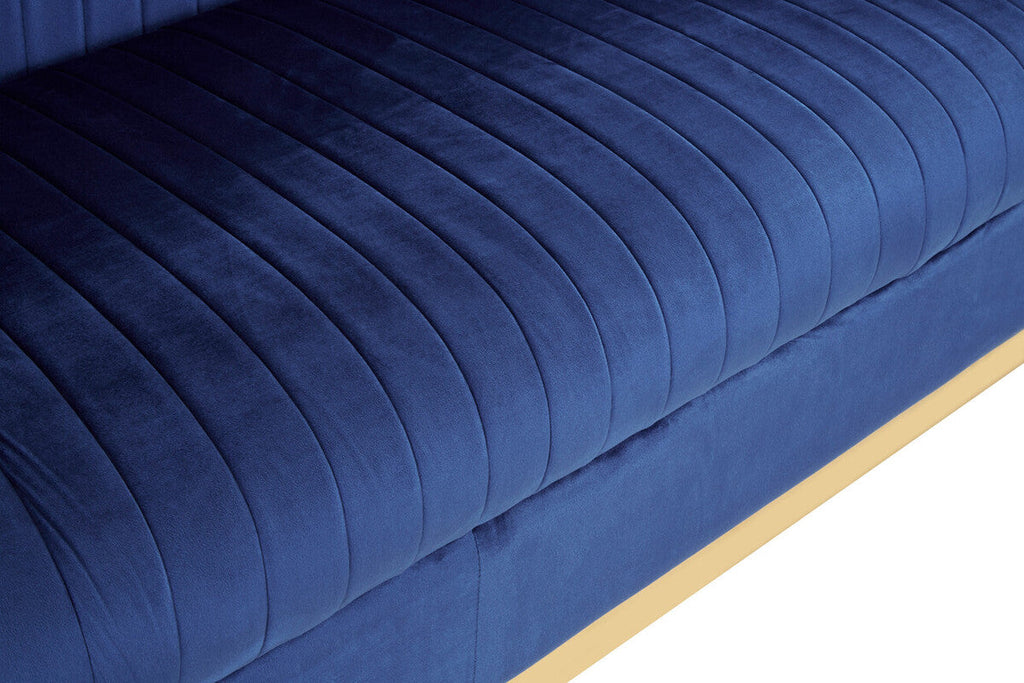 3 Seater Deep Blue Sofa, Opal