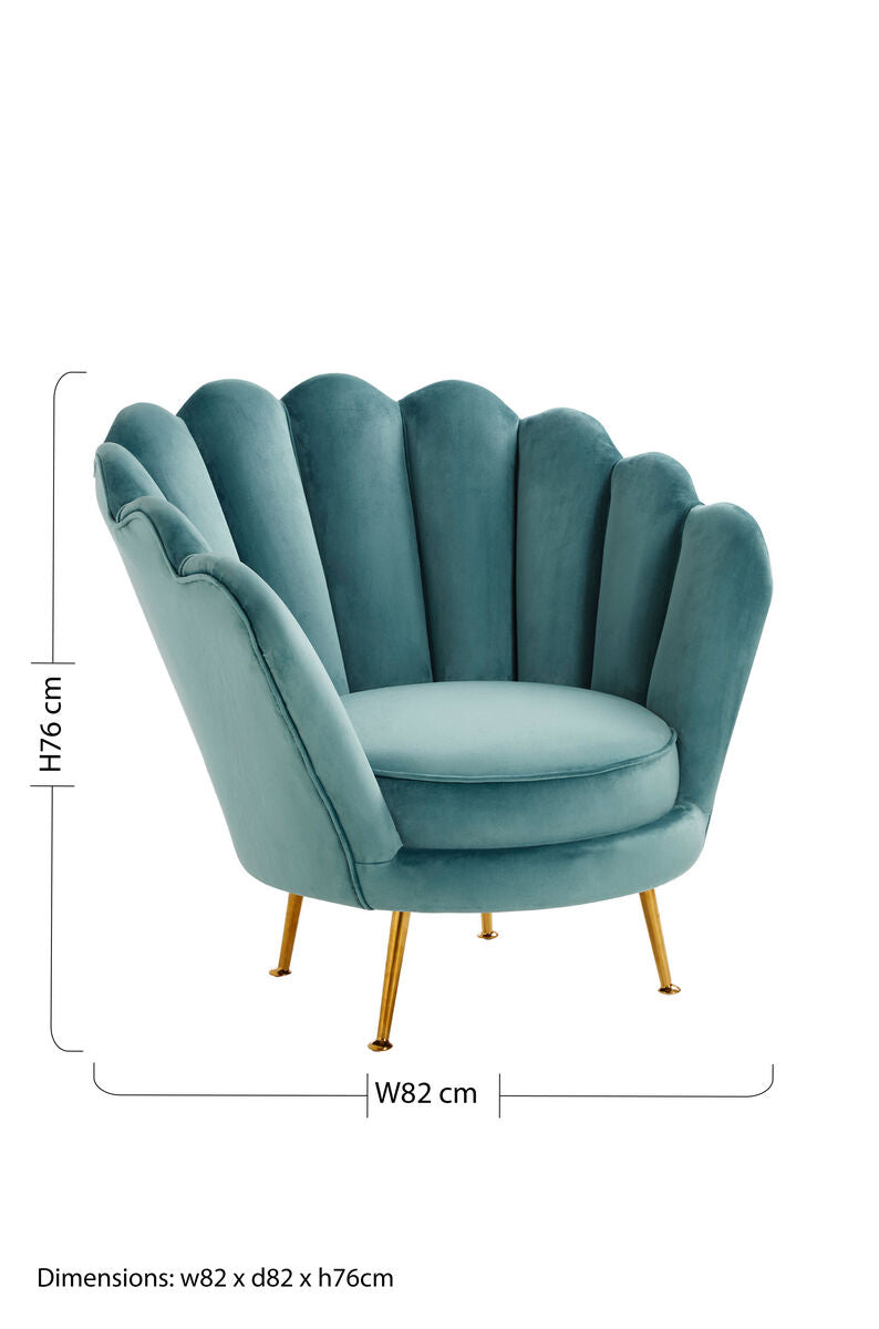 Blue Scalloped Chair | Ovala