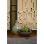Textured Shahgreen 2 Drawer Gold Finish Console Table | Kempton