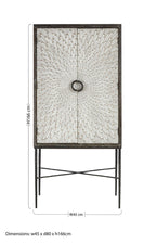 Two Door Elm Wood Wine Cabinet | Milan