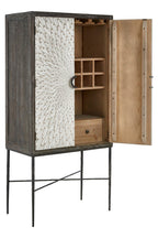 Two Door Elm Wood Wine Cabinet | Milan
