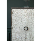 Two Door Elm Wood Wine Cabinet | Milan