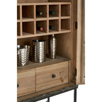 Two Door Elm Wood Wine Cabinet | Milan