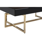 Black Mirrored Top Rectangular Coffee Table | Ragusa