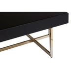Black Mirrored Top Rectangular Coffee Table | Ragusa