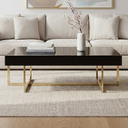 Black Mirrored Top Rectangular Coffee Table | Ragusa