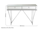 Silver  Mirrored Glass 2 Drawer Console Table | Rova