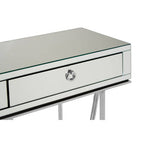 Silver  Mirrored Glass 2 Drawer Console Table | Rova