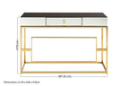 Black Glass Top One Drawer Console Table | Rimini