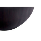 Natural Starburst Patterned Wood Top Round Ebony Small Console Table with Grey Bamboo Base | Gabo