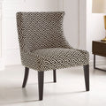 Greek Key Design Accent Chair with Black Legs | Regents Park