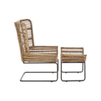 Natural Rattan Lounge Chair and Footstool | Manado