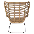 Natural Rattan Lounge Chair and Footstool | Manado