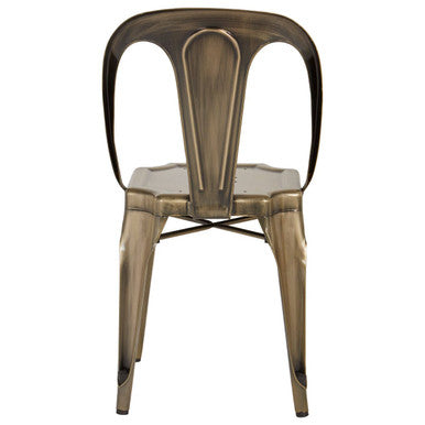 Brass Finish Metal Chair | Grange