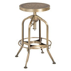 Brass Finish Adjustable Bar Stool | Gator