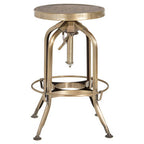 Brass Finish Adjustable Bar Stool | Gator