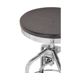 Chrome and Ash Wood Adjustable Bar Stool | Gator