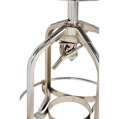 Chrome and Ash Wood Adjustable Bar Stool | Gator