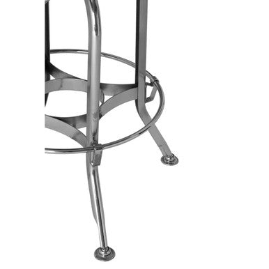 Chrome and Ash Wood Adjustable Bar Stool | Gator